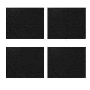 4er Zeltwandset 3m, schwarz
